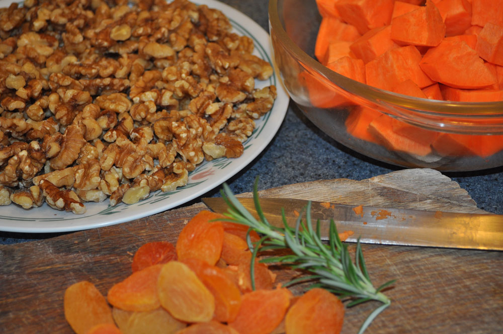 Ingredients for Mama's Sweet Potato and Apricot Compote